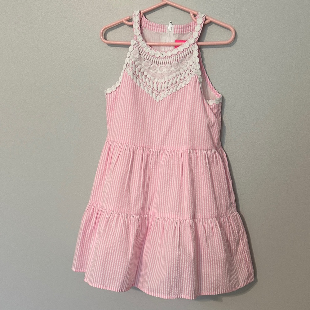 Lilly Pulitzer Pink and White Striped Kids Dress